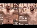 TYSON FURY & OTTO WALLIN MAKE WEIGHT IN LAS VEGAS AT PRE WEIGH IN