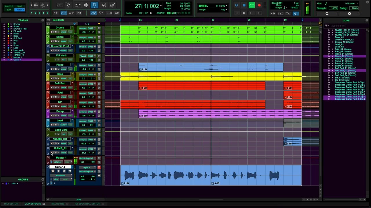 Pro Tools 110 Exercise 4 Tutorial: Working with Clips