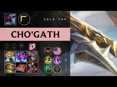 Cho'Gath Top vs Malphite - NA Grandmaster Patch 26.01