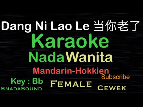 Dang Ni Lao Le 当你老了-Lagu Mandarin/Hokkien-Karaoke Nada Wanita-Female-Cewek-Perempuan@UcokkuYasir