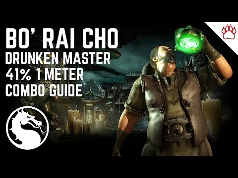 Mortal Kombat X: Bo Rai Cho (Drunken Master) Combo Guide - 41% 1 Meter
