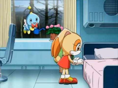 Sonic X Deleted Scene: Cream & Cheese Tidying Cosmo's Room