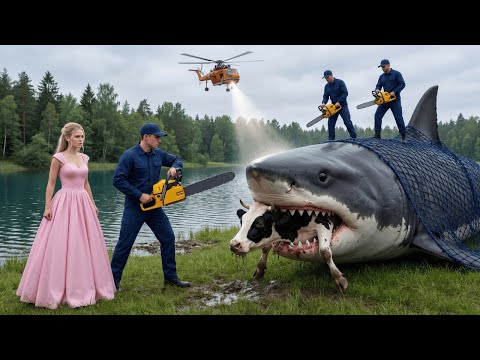 Heroic Rescue Team Saves a Resilient Mother Dairy Cow from a Killer Shark 🐄🦈