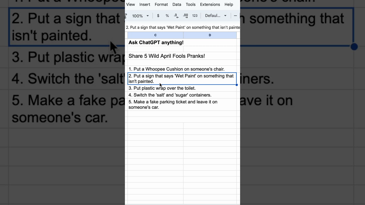 ChatGPT shares April Fools Day Pranks!