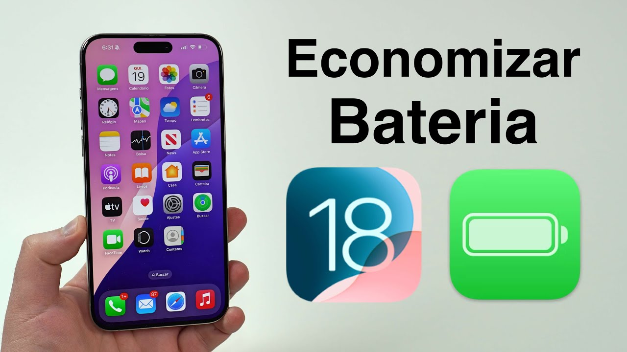 Como Economizar MUITA Bateria no iOS 18!