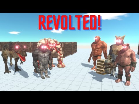 REVOLTED GOLEM + CARCHARODONTOSAURUS + PRIMATES + FANTASY VS REVOLTED GHOR + HILL GIANT + INF - ARBS