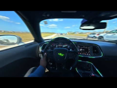LOUD 5.7L DODGE CHALLENGER R/T CUTTING UP IN TRAFFIC ASMR POV DRIVE