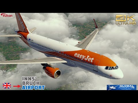 4k | AEROFLY FS GLOBAL | Full flight | AIRBUS A320[EASYJET] (EGCC)MANCHESTER-(LOWI)INNSBRUCK