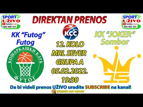 KK "Futog" Futog - KK "JOKER" Sombor -  05.02.2022.  u 19.30h UŽIVO
