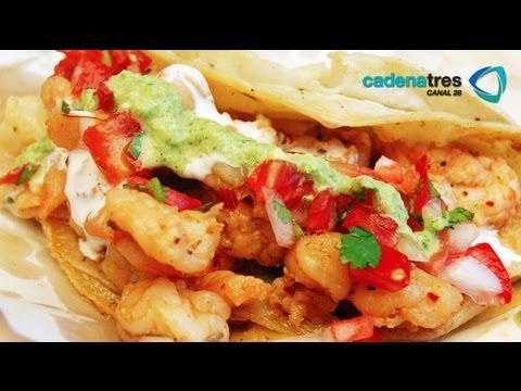 Receta para preparar tacos estilo baja. Receta de tacos / Receta de pescado / Tacos estilo baja