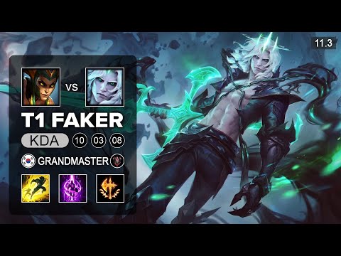 T1 Faker Viego Mid vs Cassiopeia - KR Grandmaster Patch 11.3