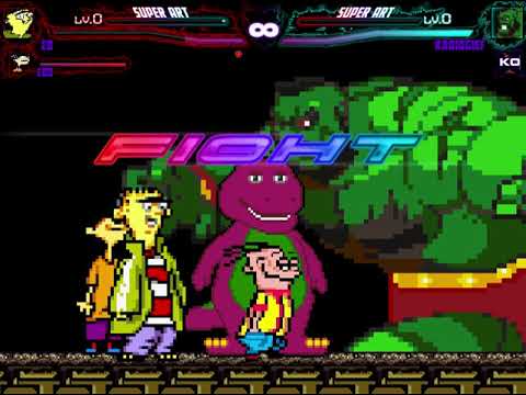 Mugen Request Ed Edd n Eddy and Barney vs Mike Tyson and Kraidgief
