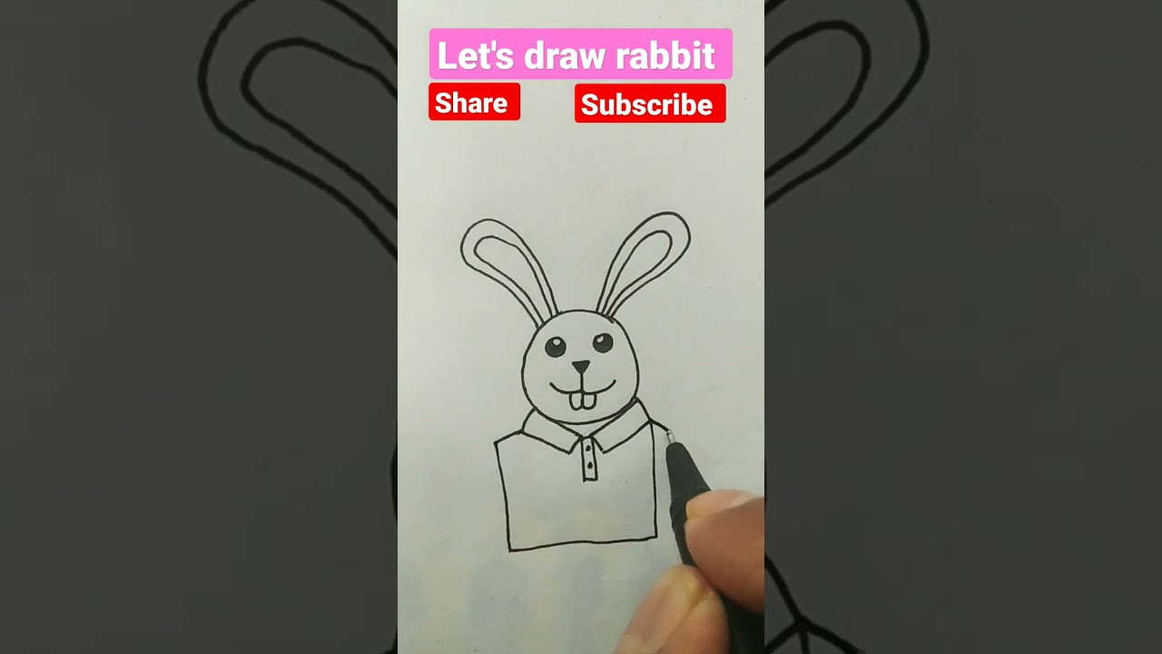 Let's draw rabbit #art #drawing #rabbit #shorts #trendingshorts
