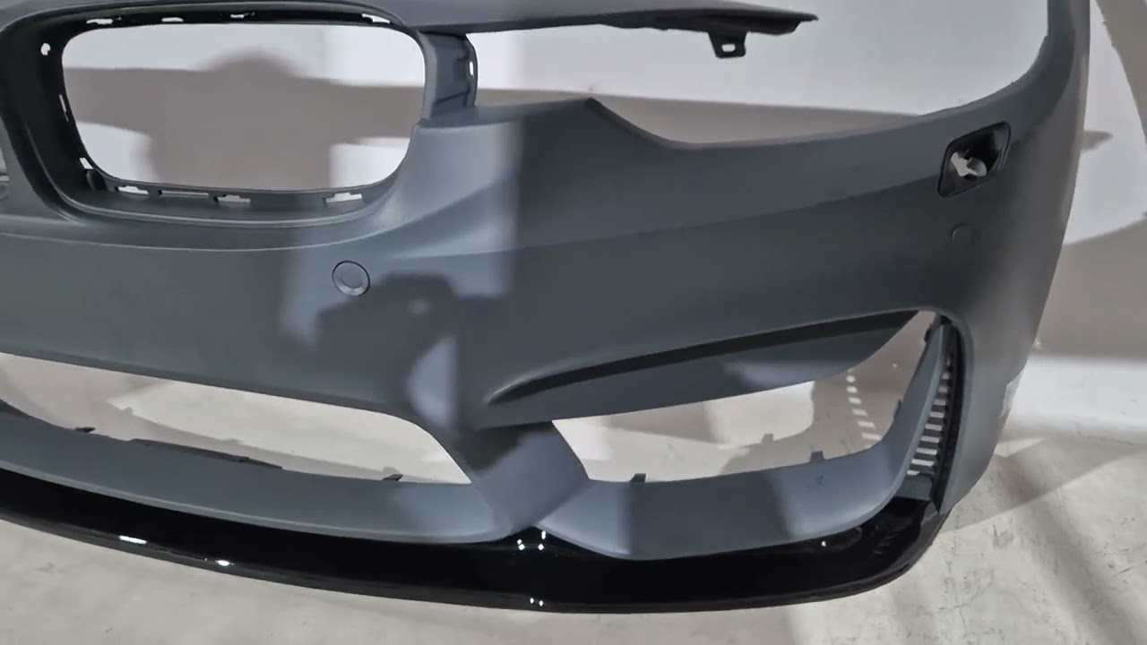 BMW 4 серія F32/F33/F36 2012-2020 рр. Накладка на передній бампер DPT Lip V-2 (Для M4, чорний глянець) Video 2