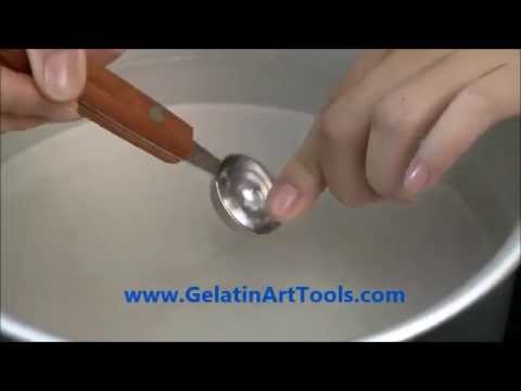 3D Cake with gelatin art by using gelatin art tools