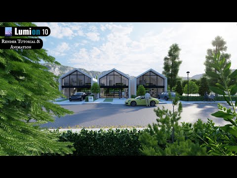 Lumion 10 Modern Houses Render Tutorial & Animation