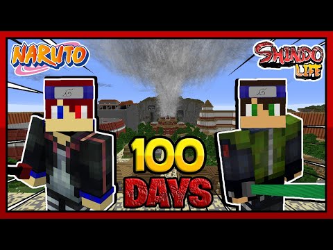 FuzionTimmy - I Survived 100 DAYS in the Naruto Anime Mod | Shindo Life In Minecraft