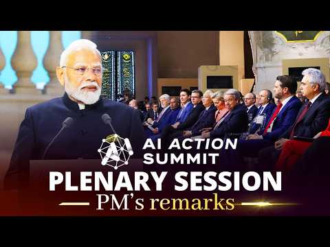 PM Modi addresses the Plenary Session during the AI Action Summit in Paris, France