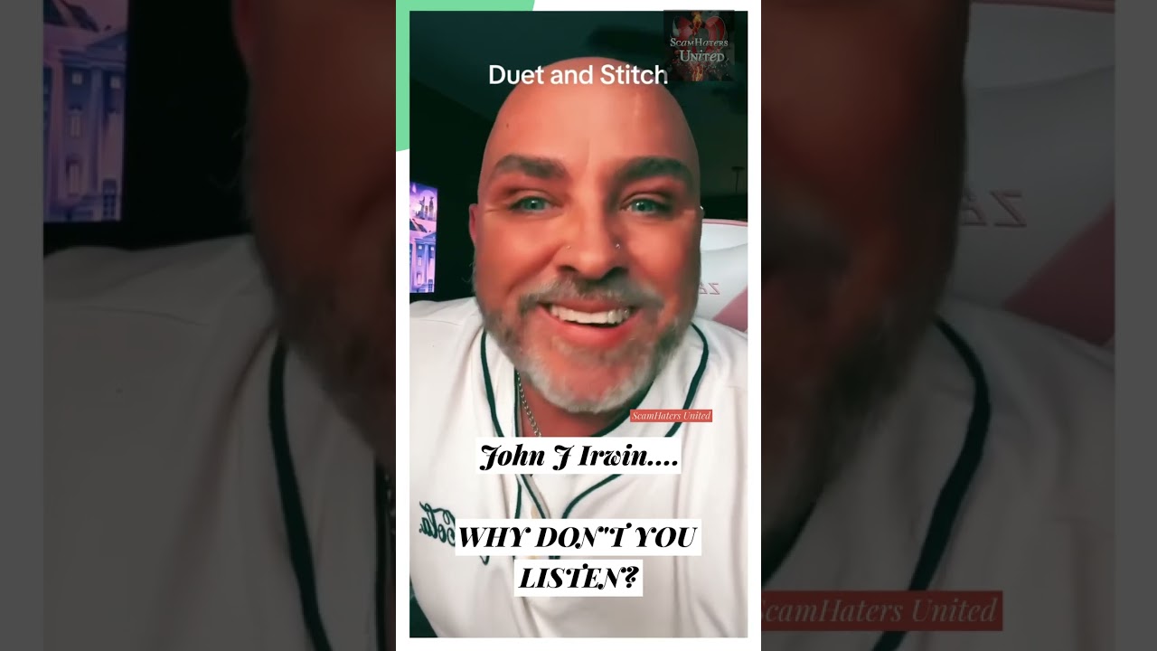 Now nobody can say John  J Irwin doesn't TELL YOU ALL ABOUT CRIME.. AND BEING USED IN SCAMS...