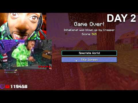 KAI X SPEED MINECRAFT MARATHON BEATING ALL BOSSES *HARDCORE* DAY 2 PART 1