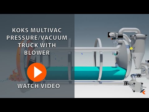 Pressure/Vacuum Truck with Blower KOKS MultiVac 3D Animation | KOKS Group