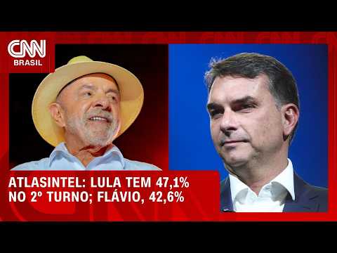 Lula tem 47,1% no 2º turno; Flávio, 42,6%, aponta nova pesquisa | LIVE CNN