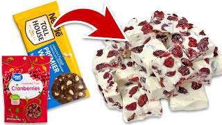 White Chocolate Cranberry Fudge Recipe - Only 3 Ingredients!