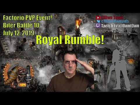 Factorio PVP Biter Challenge 10 - Royal Rumble - Colonelwill vs Comfy