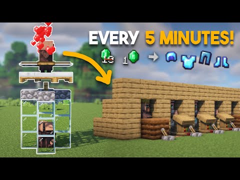 BEST Villager Breeder + Trading Hall Combo | ALL TRADES 1 EMERALD! | Minecraft Java & Bedrock