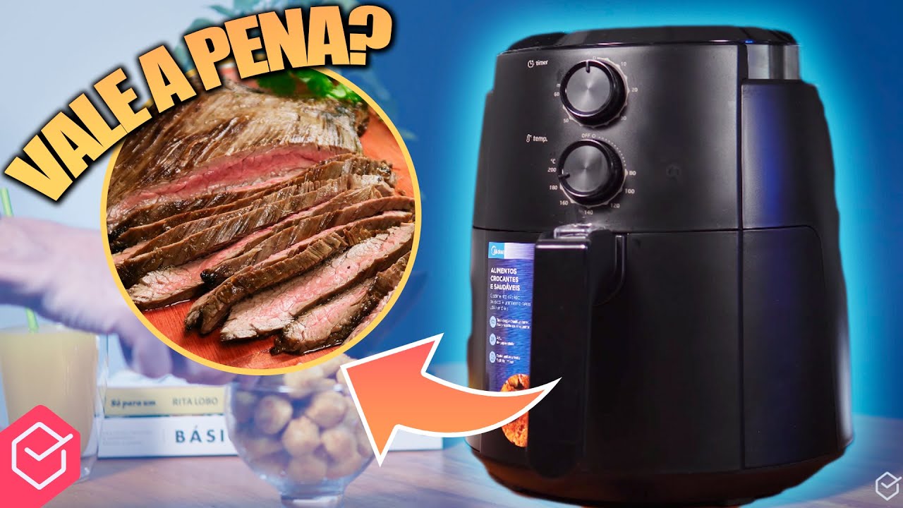 Miniatura da avaliação em vídeo de Fritadeira Midea Air Fryer 4,5L Dualcyclone Preta