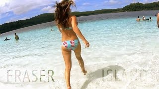 Fraser Island Australia beach camping and offroading in a Jeep
