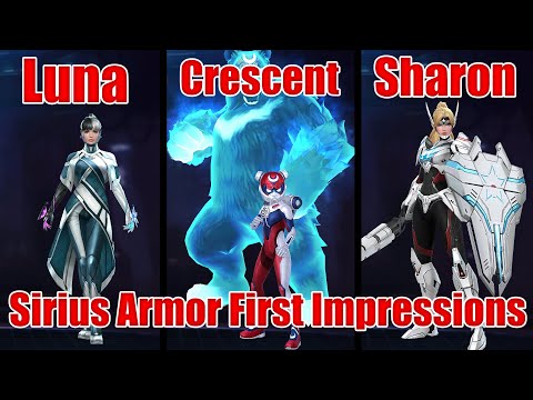 Luna, Crescent and Sharron Sirus Uniforms First Impressions (Marvel Future Fight)