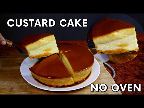 NO OVEN Custard Cake | Super Sarap at Creamy! | Precy Meteor