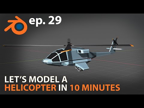 Let's model a HELICOPTER in 10 MINUTES - Blender 2.83 - ep. 29