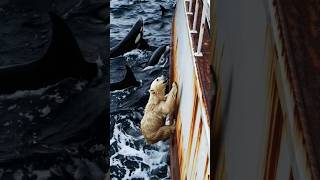 A killer whale or a shark suddenly approaches a polar bear 😲 What will happen?
