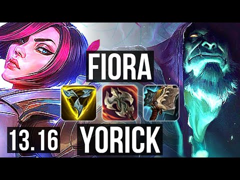 FIORA vs YORICK (TOP) | 7 solo kills, 1.8M mastery, 600+ games, Legendary | NA Diamond | 13.16