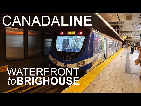 Complete Real Time Canada Line Ride - Waterfront to Richmond-Brighouse