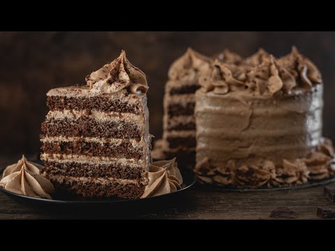 Chocolate Layer Cake with Cream Cheese Dulce de Leche Frosting | Baking Video Recipe