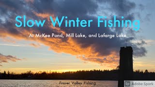 Slow Winter Fishing at McKee Pond, Mill Lake and Lafarge Lake