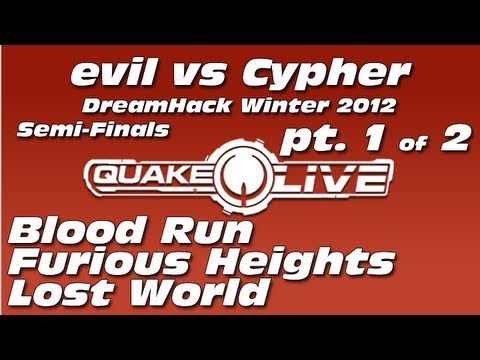 evil vs Cypher (Part 1 of 2) - Dreamhack Winter 2012 Semi-Finals  (Quake Live Shoutcast)