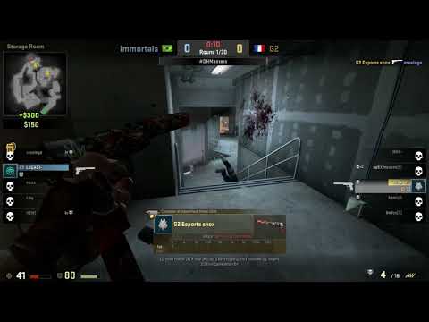 G2 Shox INCREDIBLE 1 TAP FLICK 1v2 clutch vs Immortals Overpass @ Dreamhack Malmo 2017