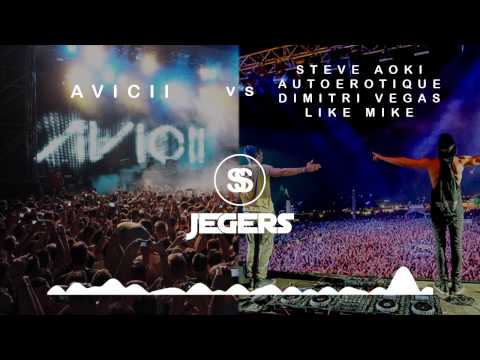 Avicii vs Steve Aoki, Autoerotique, Dimitri Vegas & Like Mike - Hey Feedback (JEGERS & SMKZ Edit)