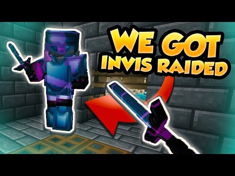 WE GOT INVIS RAIDED *HE LOGGED OUT* ( Minecraft PvP )