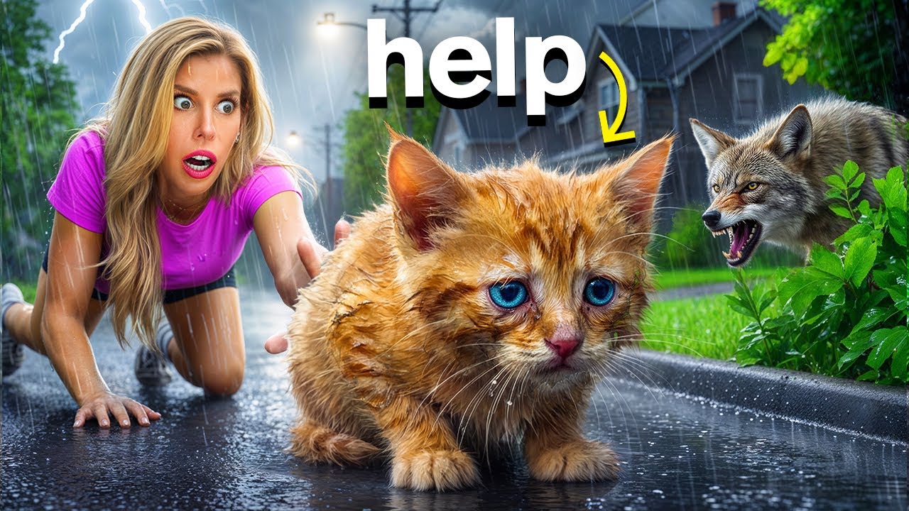 I RESCUED 5 Abandoned Kittens from a COYOTE ATTACK!