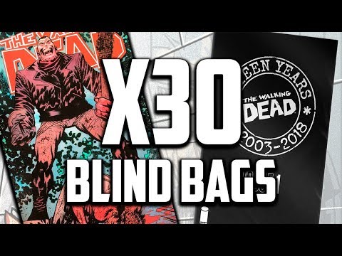 Unbagging x30 (FULL SET) Walking Dead MYSTERY Blind Bags