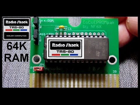 TANDY TRS-80 - CoCo2 #2 - 64K Upgrade and DIY Game Cartridge Build.