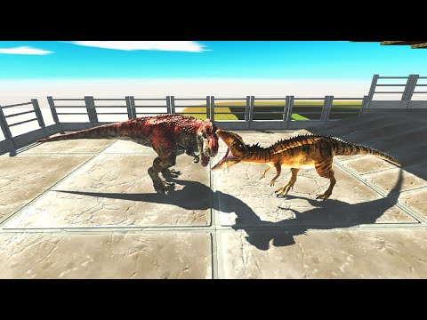 Carcharodontosaurus Vs All Units DeathRun ♦ Animal Revolt Battle Simulator ♦