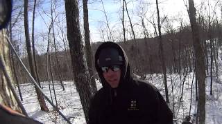 preview picture of video 'Winter Adventure Weekend - Highline in the snow'