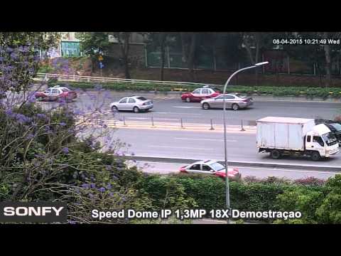 SONFY speed dome IP 1.3MP 1,3MP 18x zoom Onvif vídeo de demostração