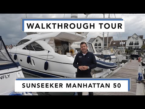 Sunseeker Manhattan 50 Walkthrough Yacht Tour - Stunning Mini Superyacht! Watch today!!